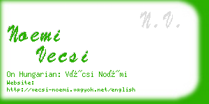 noemi vecsi business card